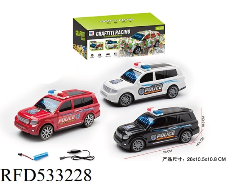 TOYOTA BADO 1:16 ELECTRIC UNIVERSAL OFF-ROAD POLICE CAR WITH 3D LIGHTS (ELECTRIC PACK 3.7V LITHIUM P
