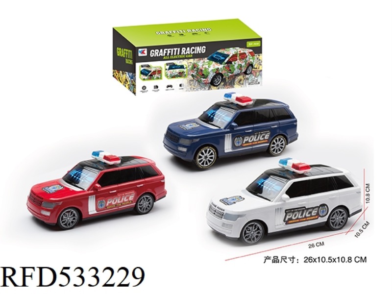 RANGE ROVER 1:16 ELECTRIC UNIVERSAL OFF-ROAD POLICE CAR WITH 3D LIGHTS (NO ELECTRICITY INCLUDED)