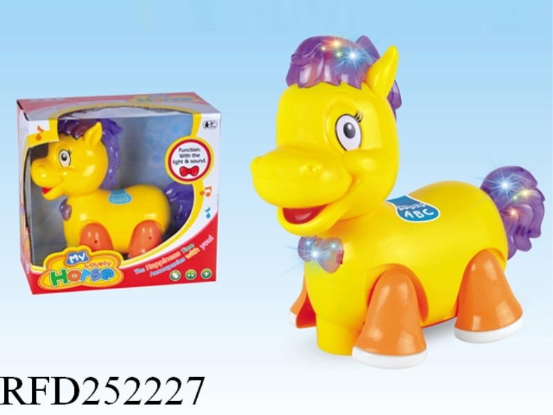 B/O UNIVERSAL CARTOON HORSE WITH LIGHT AND SOUND