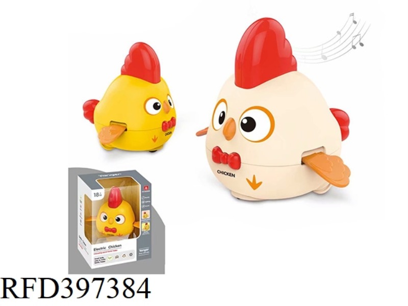 ELECTRIC UNIVERSAL CHICKEN WITH LIGHT AND MUSIC (2 COLORS MIXED)