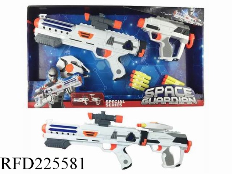 B/O SOFT BULLET GUN WITH SOUND AND LIGHT(WITH BULLET 8PCS)