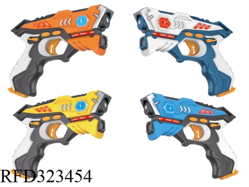 FOUR VERSUS FOUR GUNS (ORANGE + GREEN/WHITE + BLUE)