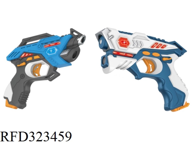 TWO-GUN SET WITH TWO VERSUS GUNS (BLUE + WHITE)