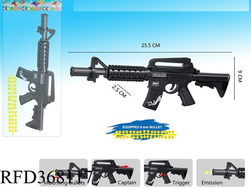 M4A1 SOFT AMMUNITION GUN IS EQUIPPED WITH 6MM SOFT AMMUNITION