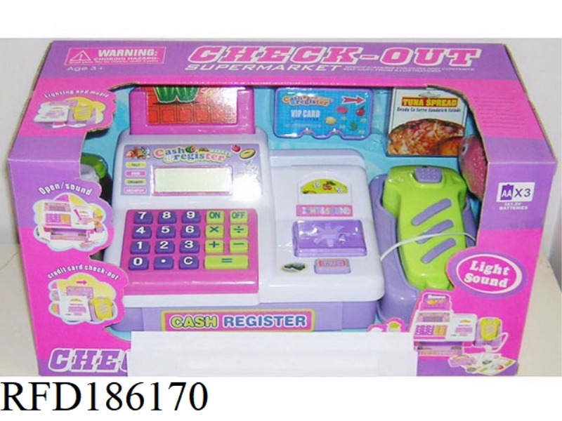 CALCULATE CASH REGISTER WITH LIGHT AND SOUND