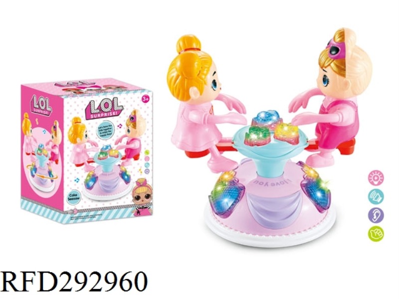 B/O DOLL CAKE SEESAW WITH LIGHT AND MUSIC