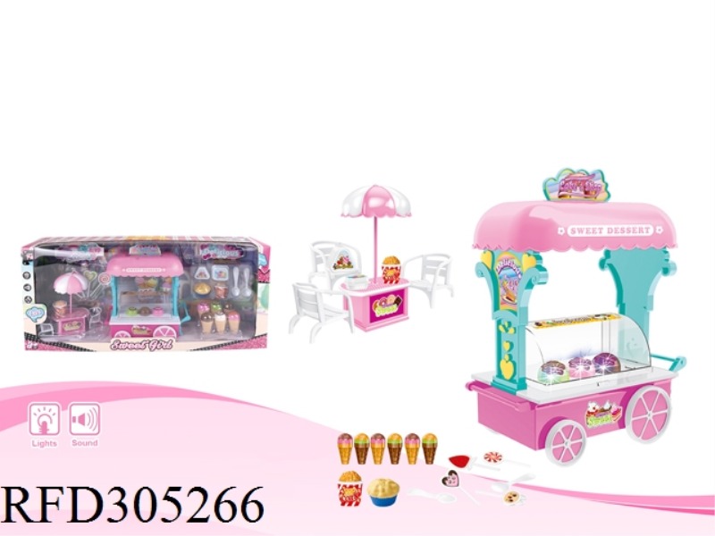 PLAY HOUSE ICE CREAM WITH LIGHT AND MUSIC+DOLL