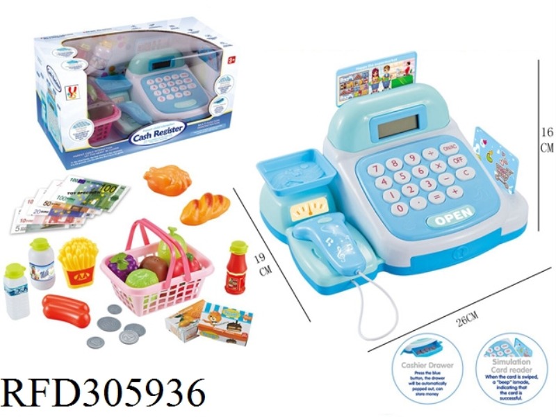 B/O CASH REGISTER WITH LIGHT AND MUSIC(BLUE)