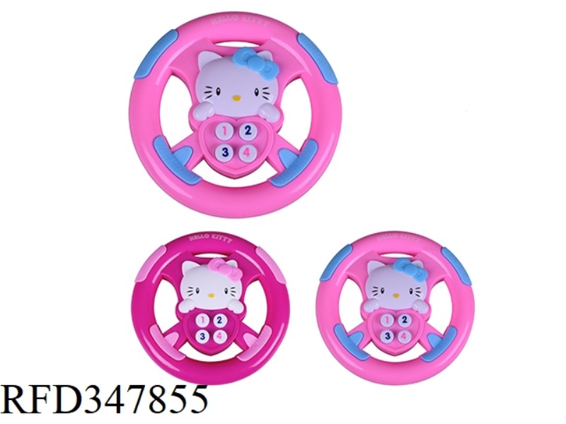 HELLO KITTY SOLID COLOR CARTOON MUSIC STEERING WHEEL/TWO-COLOR MIXED