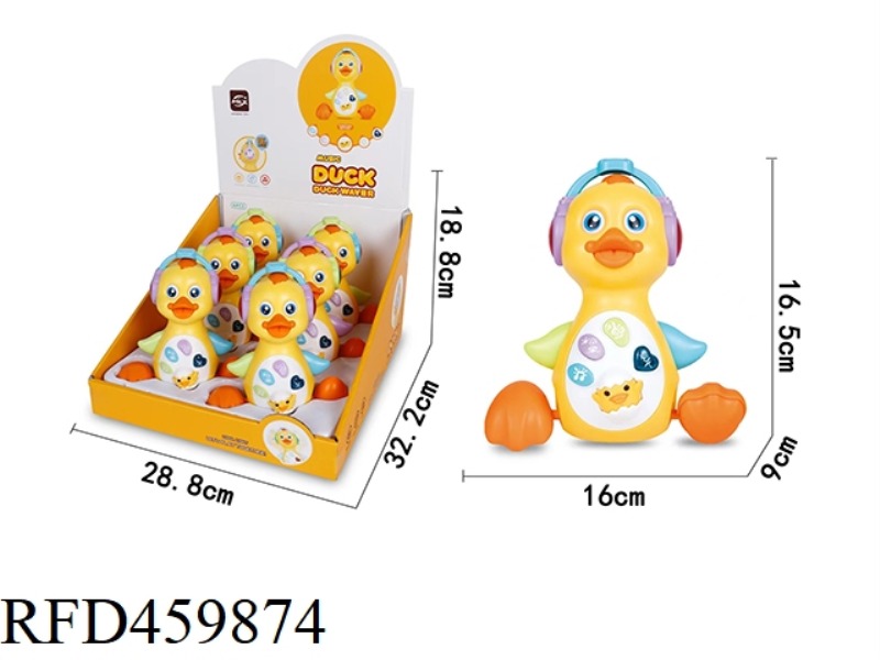 PUZZLE MUSIC SOUND AND LIGHT SWING ELECTRIC DUCK (6PCS)