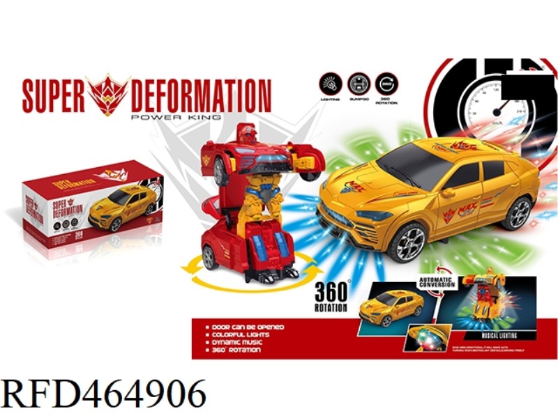 Electric Light and Music Rotary Deformation Car