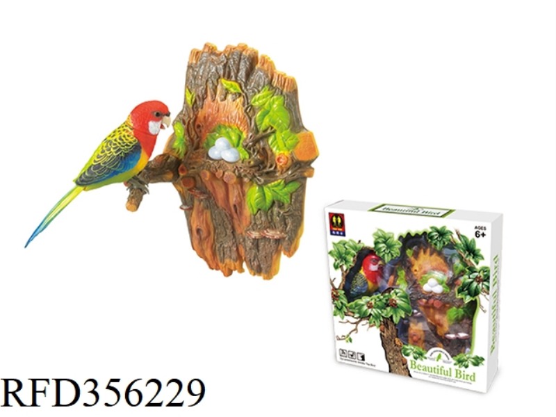 WALL-MOUNTED EAST ROSE VOICE CONTROL PARROT (SINGLE BIRD)