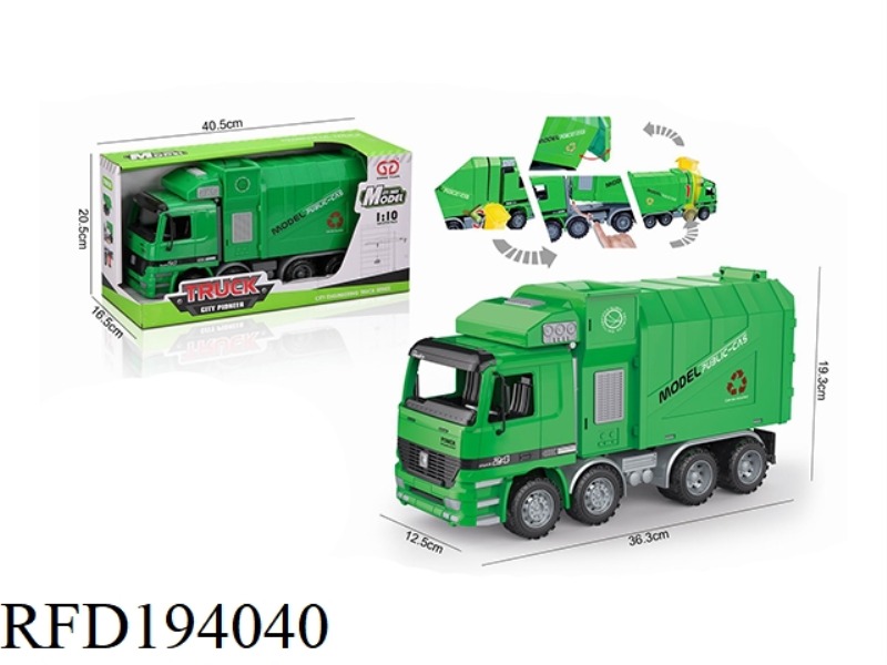 INERTIAL AUTOMATIC LIFTING GARBAGE TRUCK (WITH ONE DUSTBIN)