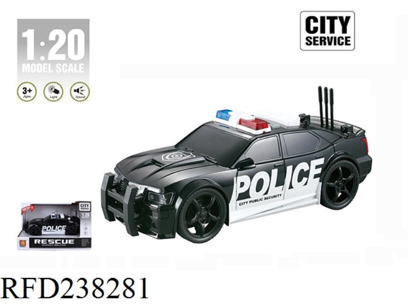 1:20 POLICE CAR WITH LIGHT AND MUSIC