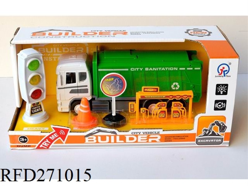 FRICTION SHOP TRUCK SET WITH LIGHT