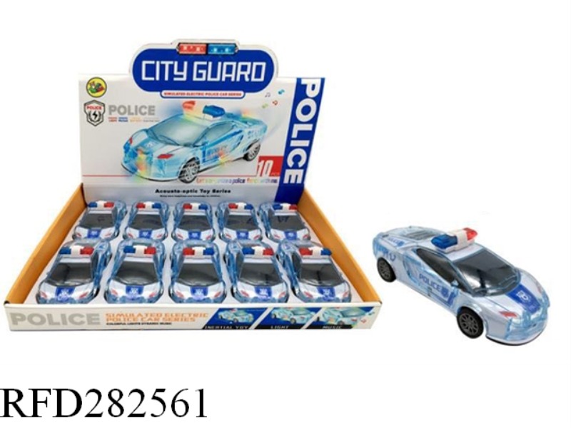 FRICTION POLICE CAR WITH SOUND AND LIGHT 10PCS