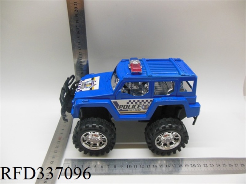 PAINTED AND ELECTROPLATED INERTIAL OFF-ROAD HUMMER POLICE CAR