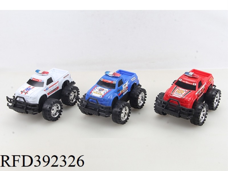 22CM SOLID COLOR INERTIAL AMBULANCE/POLICE CAR/FIRETRUCK (3 TYPES MIXED)