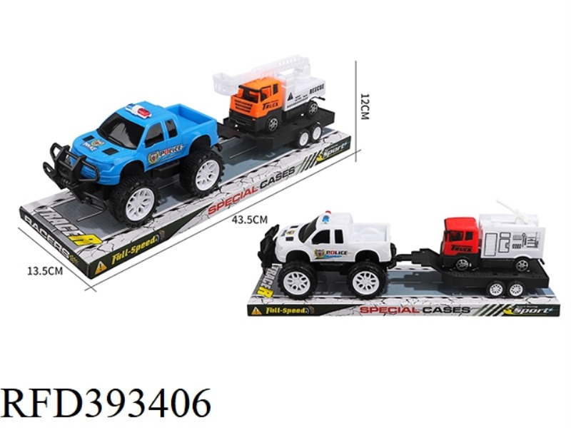 INERTIAL OFF-ROAD POLICE CAR PICKUP TRUCK TOWED SLIDING FIRE TRUCK