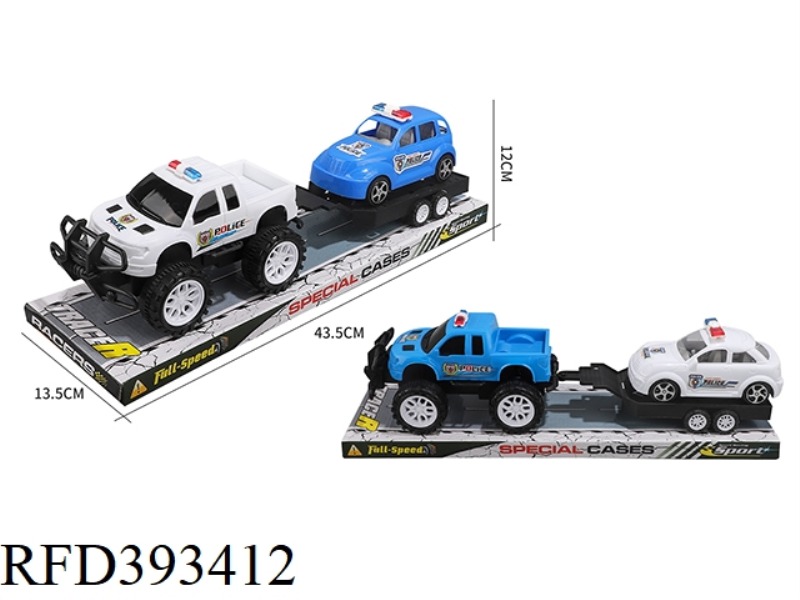 INERTIAL OFF-ROAD POLICE CAR PICKUP TRUCK TOWED SLIDING POLICE CAR