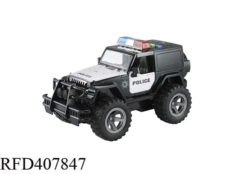1:16 INERTIAL POLICE CAR (FOUR BUTTONS WITH LIGHT AND MUSIC, DOOR OPENING FUNCTION)