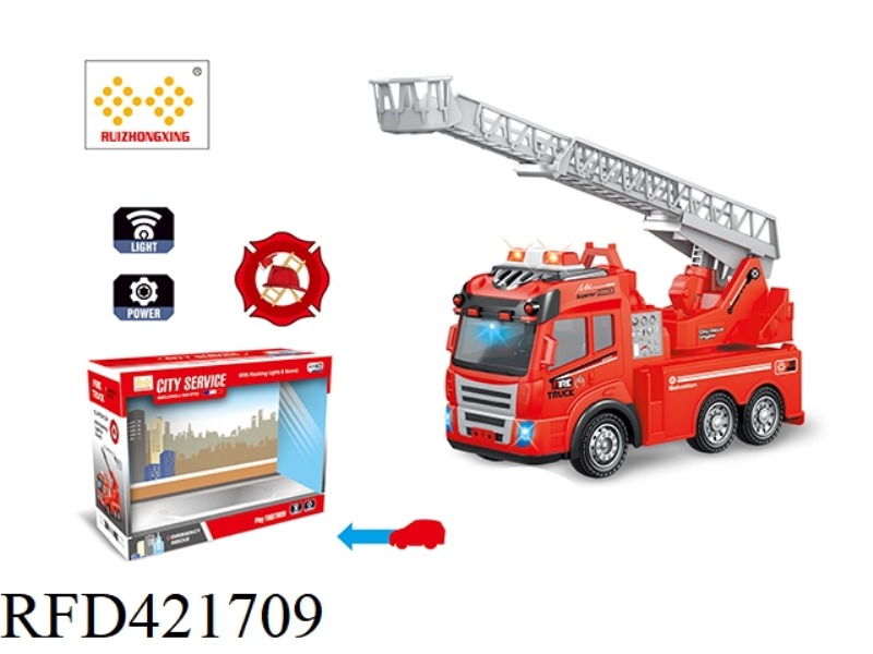 INERTIAL FIRE LADDER TRUCK WITH LIGHT AND MUSIC