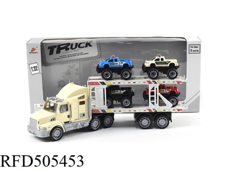 INERTIA LARGE TRAILER (TOWING 4 OFF-ROAD POLICE CARS)