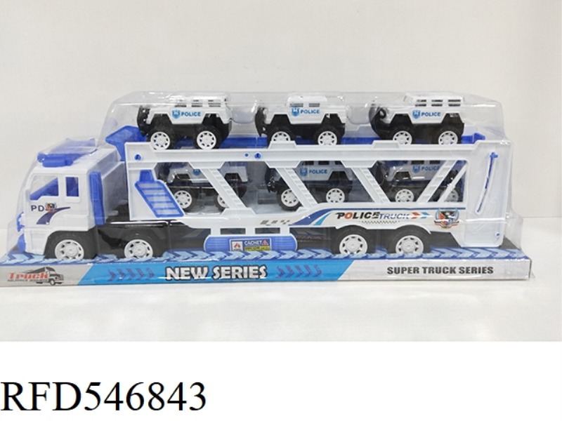 POLICE INERTIA JUMBO TRACTORS +6 POLICE SUVS