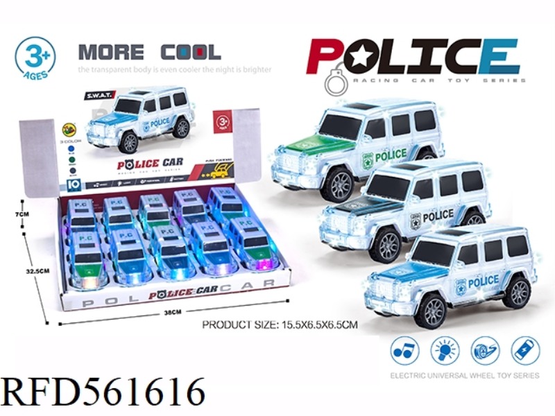 MERCEDES-BENZ INERTIAL SOUND AND LIGHT POLICE CAR 10PCS