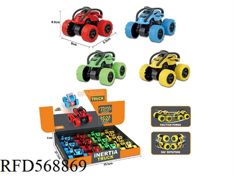 INERTIAL STUNT TUMBLING OFF-ROAD VEHICLE (12 PIECES)