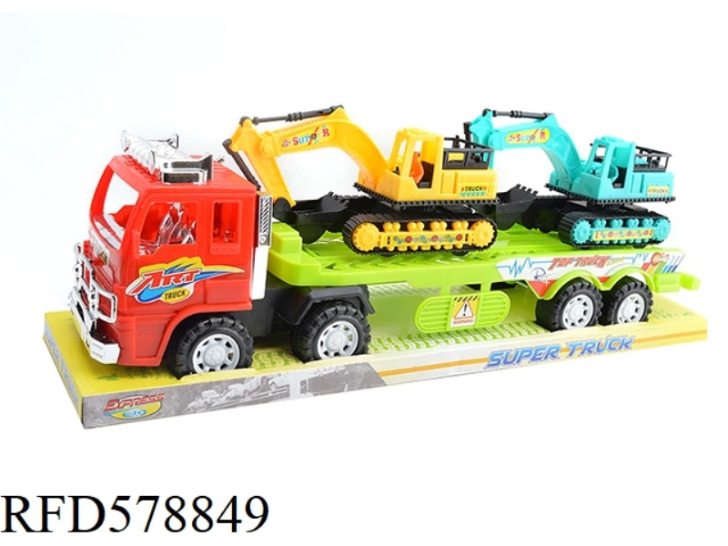 IMITATION OF TRUE COLOR LARGE FLAT PLATE+TOWING ENGINEERING VEHICLE