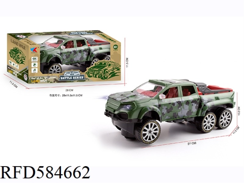 1: 16 SIX-WHEEL MERCEDES-BENZ PICKUP TRUCK ELECTRIC UNIVERSAL MILITARY SIMULATION VEHICLE WITH LIGHT