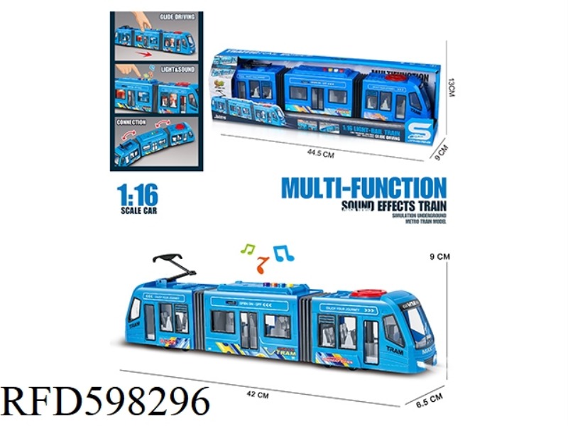 1:16 TAXIING URBAN LIGHT RAIL (WITH LIGHTS AND SOUNDS & TURNABLE DOORS)