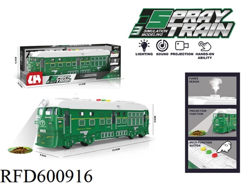 SOUND, LIGHT AND MUSIC SPRAY TAPE PROJECTION INERTIAL TRAIN
