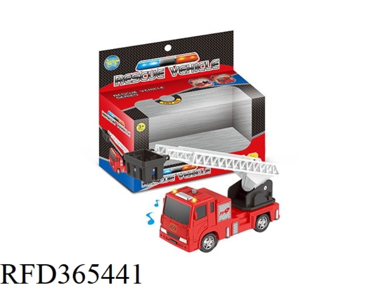 6 INCH PULL BACK FIRE FIGHTING LADDER TRUCK