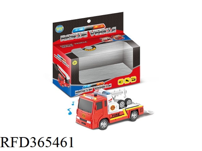 6 INCH PULL BACK RESCUE CAR RED