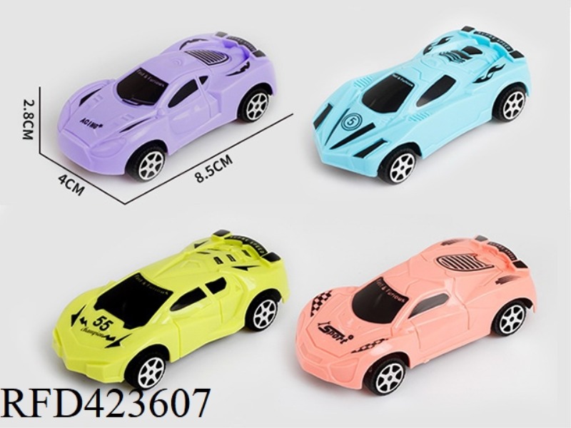 4 TYPES OF 4-COLOR PULL BACK CARS