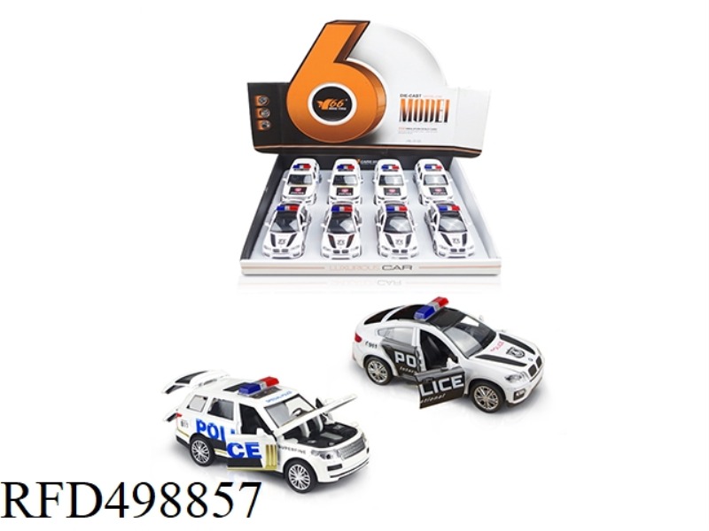 ALLOY TORQUE SIMULATION OFF-ROAD POLICE CAR 4 DOORS (8 / BOX)