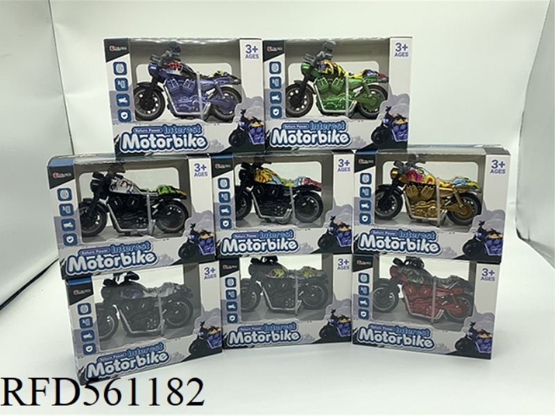 1:36 RETURN FORCE ALLOY MOTORCYCLE (1 PACK) (4 COLORS)