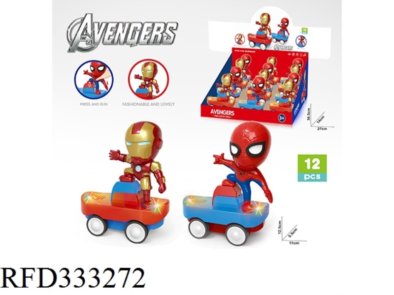 PUSH SCOOTER (IRON MAN VERSION) WITH LIGHT AND MUSIC12PCS