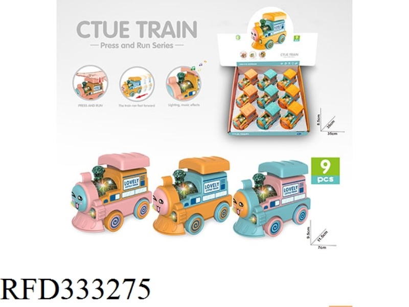 PRESS THE LITTLE TRAIN
(WITH LIGHT AND MUSIC)9PCS