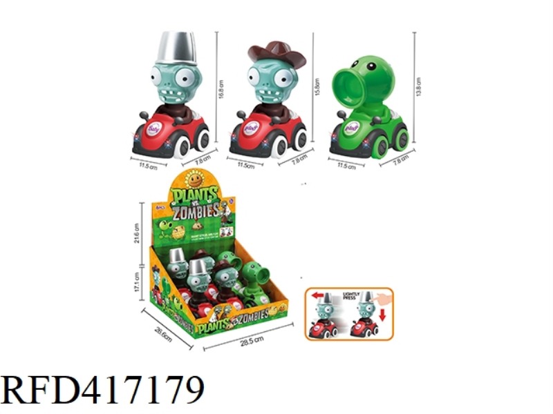 FOUR-WHEEL PRESSURE CAR (WITH LIGHT AND MUSIC) 6PCS