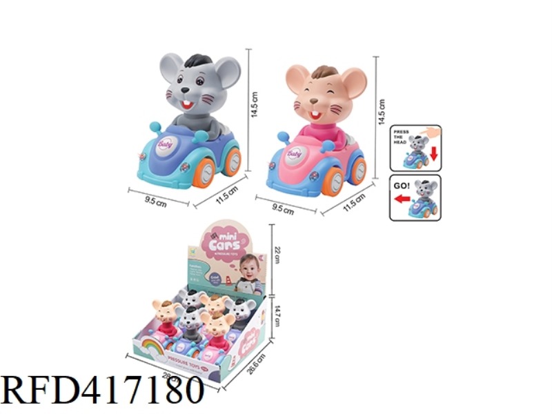 RAT PRESSURE CAR (WITH LIGHT AND MUSIC) 6PCS