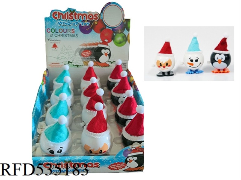 WIND UP CHRISTMAS JUMPING TOY 12PCS