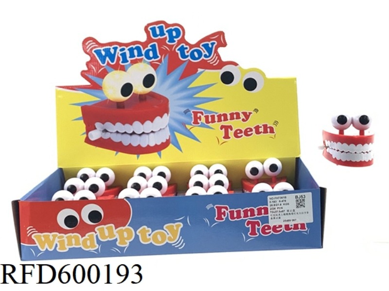 LIGHT TOY CHAIN JUMP WITH LIGHT WHITE TEETH 12PCS