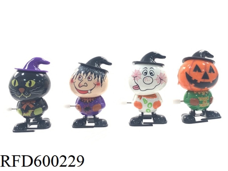 CHAIN TOY WITCH PUMPKIN BLACK CAT WHITE GHOST FOUR