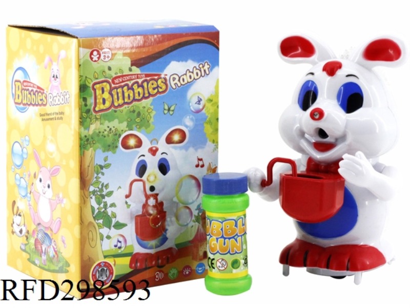 RABBIT UNIVERSAL BLOWS BUBBLE LANTERNS WITH LIGHT MUSIC(1 BOTTLE OF WATER)R