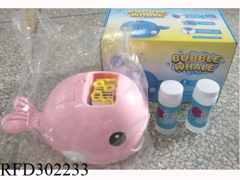 B/O WHALE BUBBLE MACHINE WITH 2  BUBBLE WATER