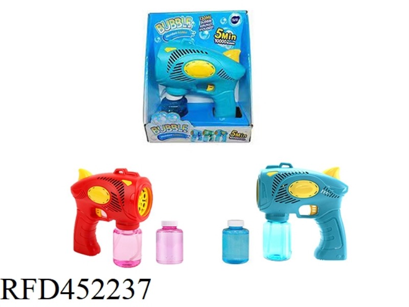 SPACE SHARK FIVE-HOLE BUBBLE GUN WITH A BOTTLE OF 150ML WATER