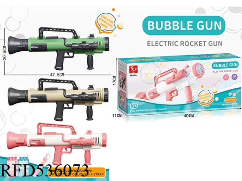 FULLY AUTOMATIC ELECTRIC 10-HOLE BAZOOKA BUBBLE GUN (LIGHT VERSION)